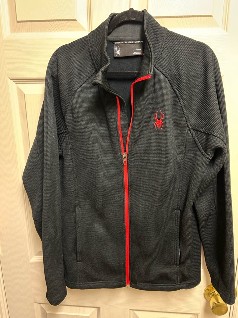 Spyder Black Jacket with Red Accents